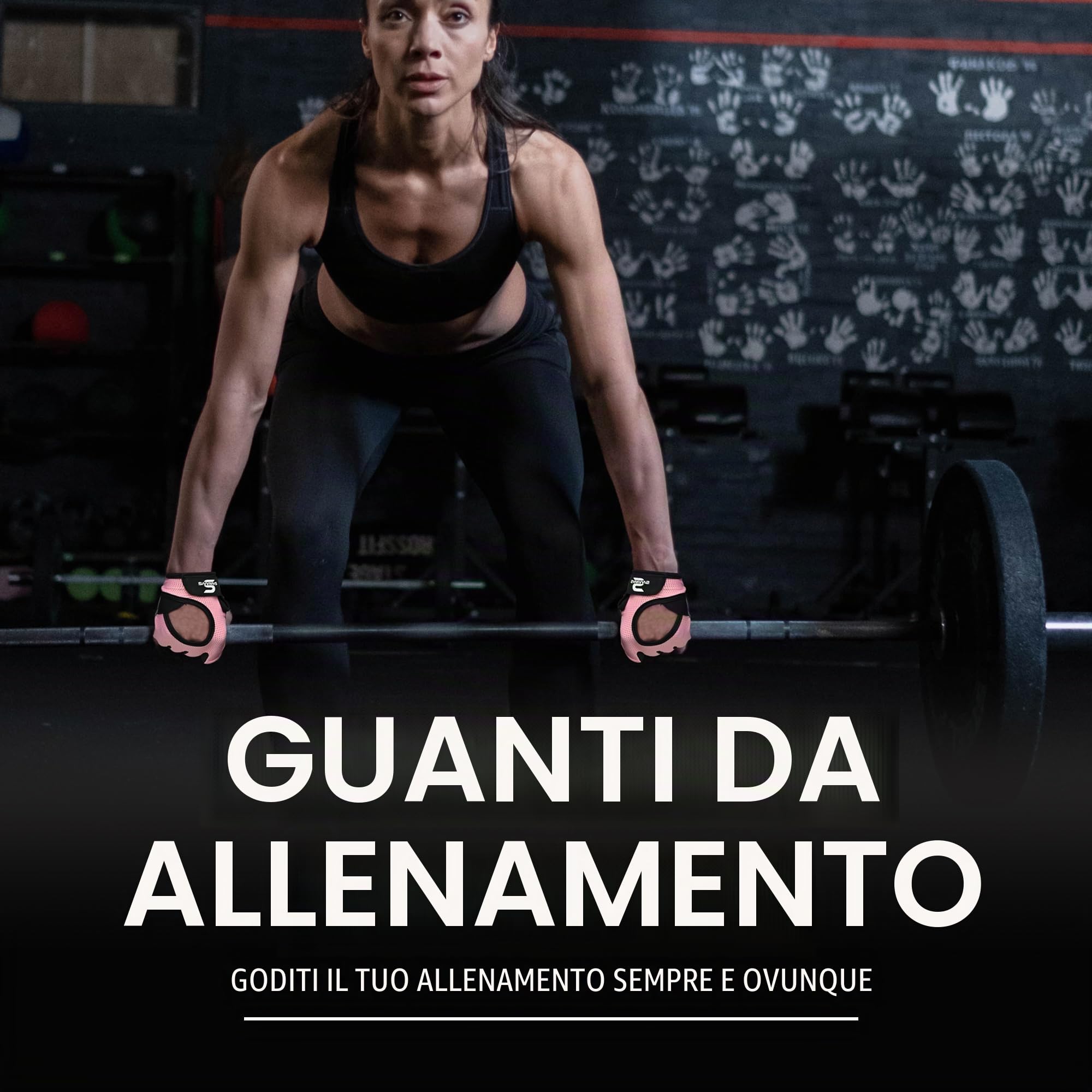 SAWANS Guanti da palestra per sollevamento pesi antiscivolo in silicone imbottito Palm Grip