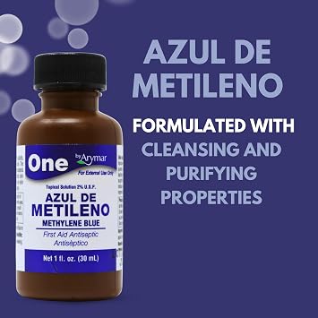 Arymar Methylene Blue Antiseptic Solution 1 oz, Topical Antiseptic for Minor Cuts and Scrapes Pack of 3