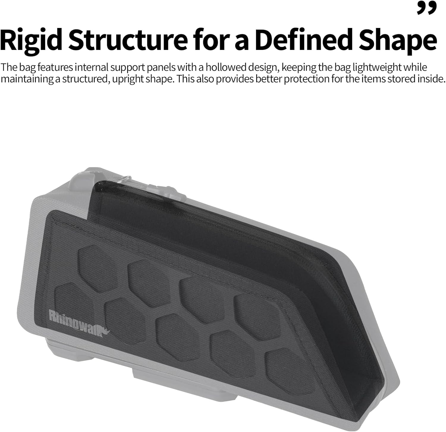 Rhinowalk Bike Top Tube Bag Bike Frame Bag Fully Waterproof and Stable Quick Release Bicycle Frame Bag Bicycle Bag Professional Cycling Accessories for Mountain Road Bike-Black