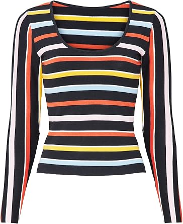 Great Jones Women's Multi Striped Knit Sweater