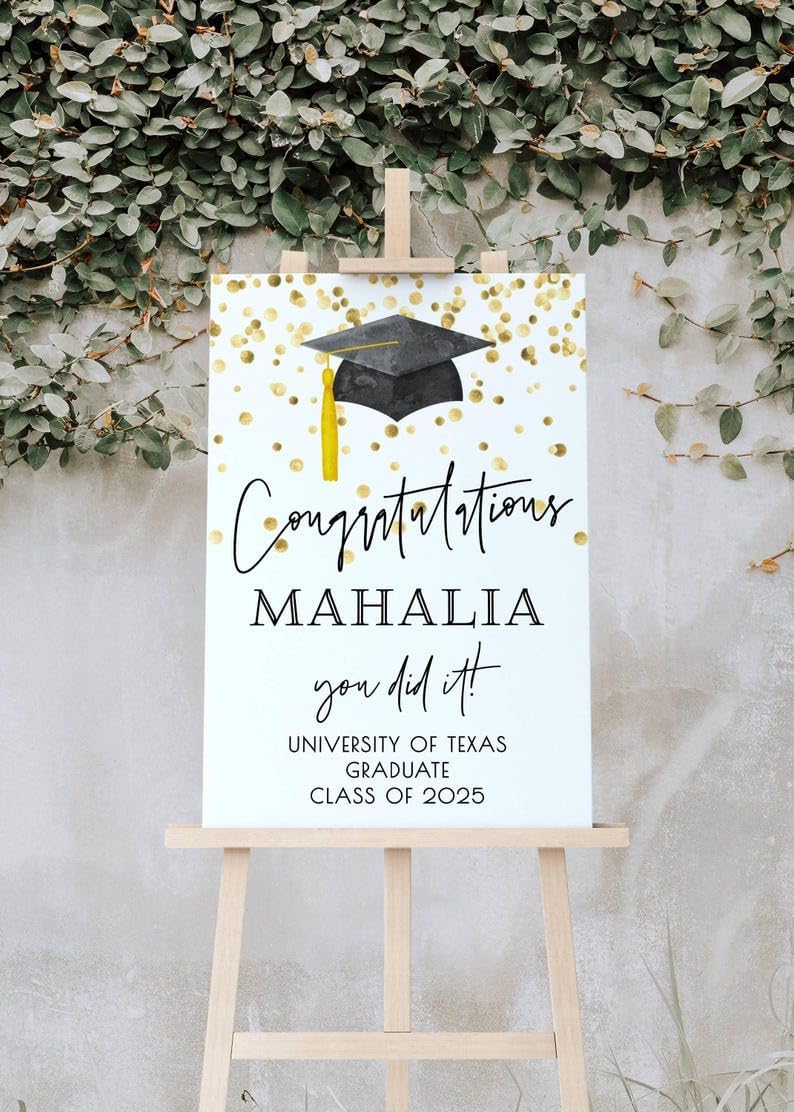 Amazon.com: Printable Congratulations Graduate Welcome Board, Custom ...