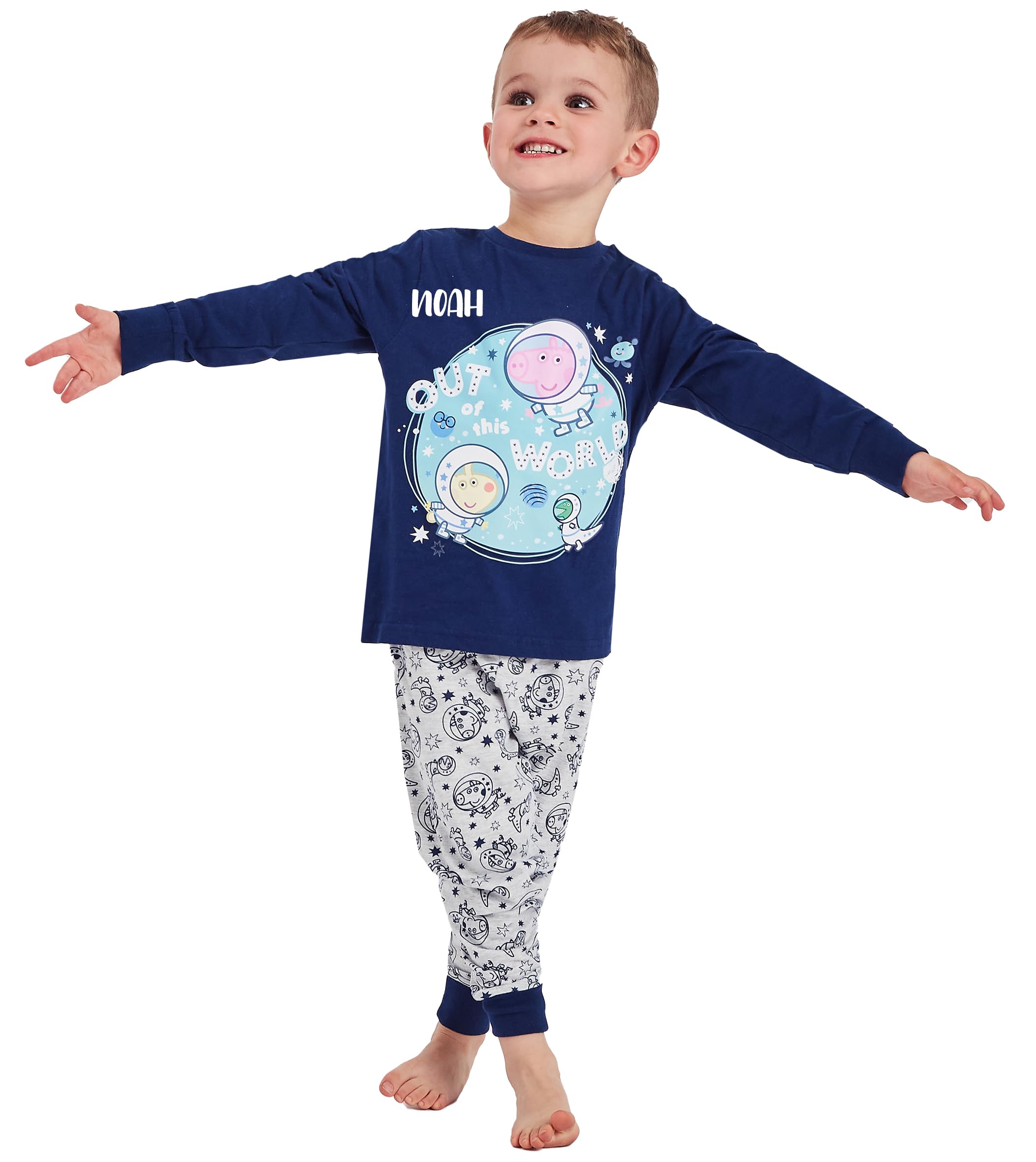 Peppa Pig Boys Personalised - George Pig George Pig Personalised Pyjamas Space Pyjamas (, 18-24 Months)
