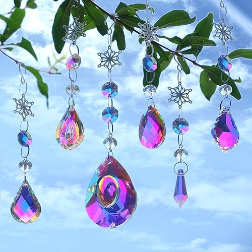 Miniatura 4 de 15 piezas de atrapasoles de cristal AB-Color para colgar en la ventana, adorno de arco iris, cuentas de vidrio, prismas colgantes para jardín,