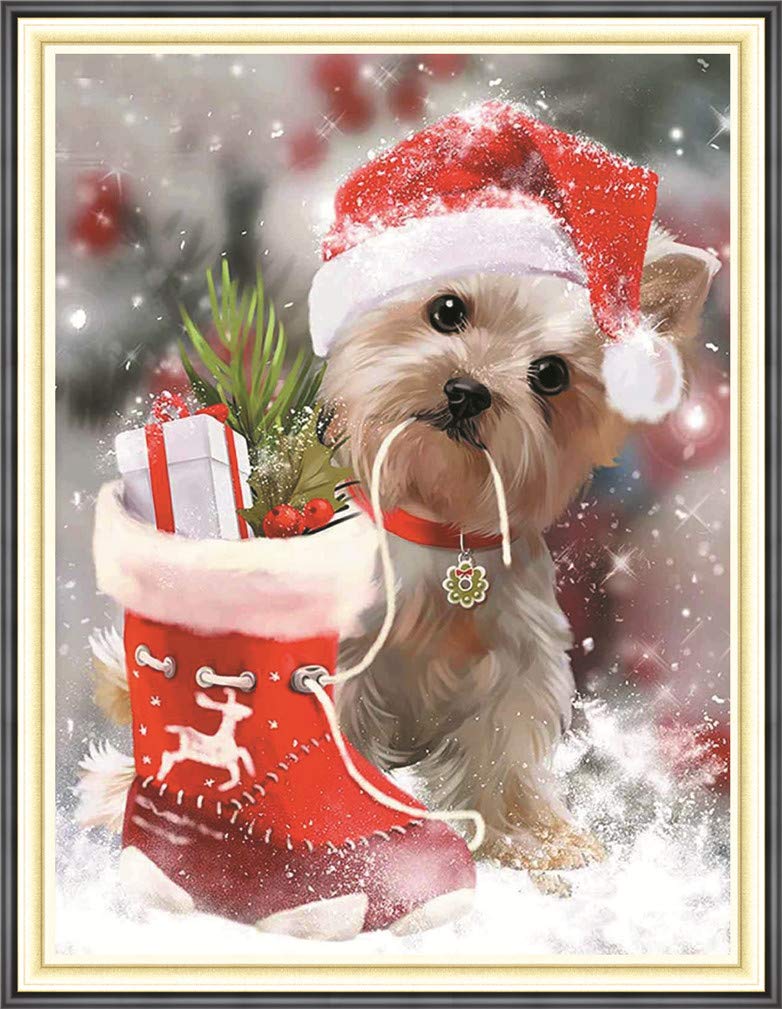 Awesocrafts Point De Croix Kit Complet Estampé, Chien Labrador