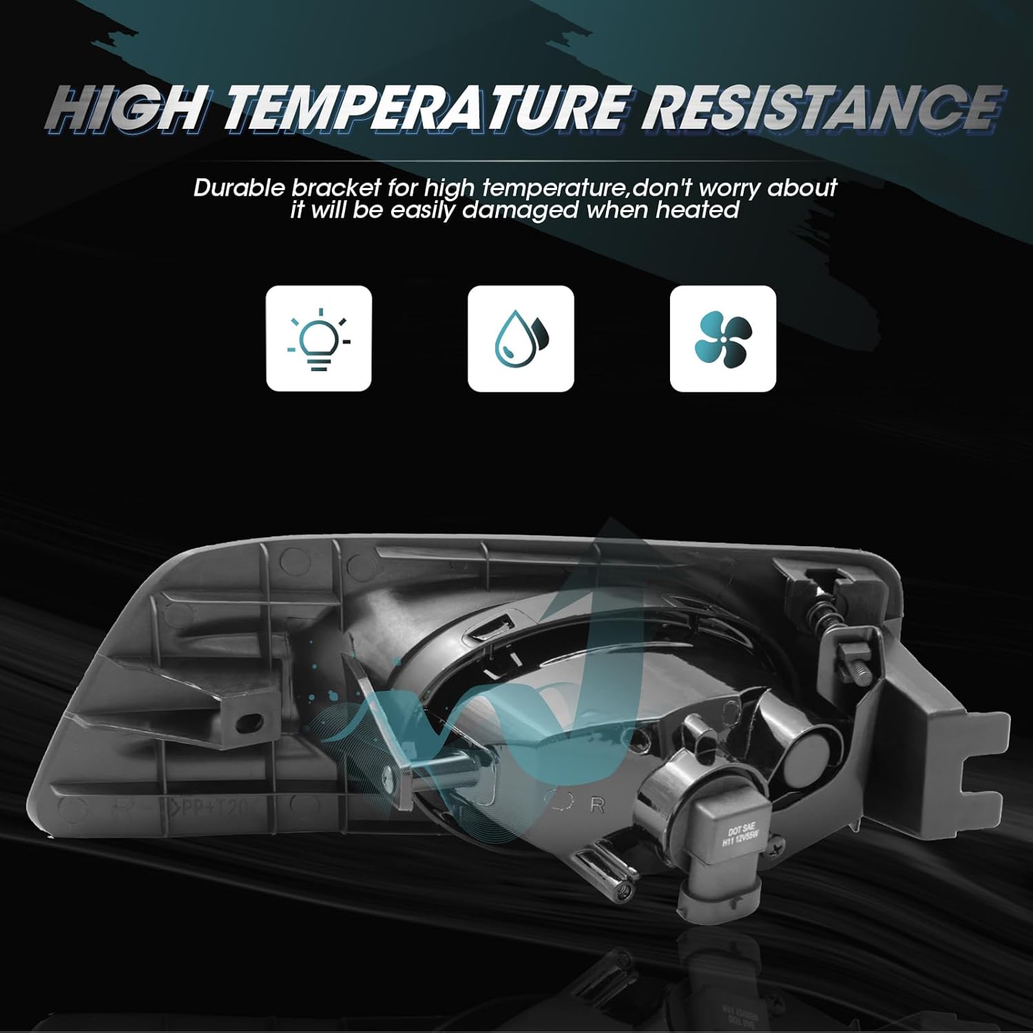 Driving Fog Lights Lamps Assembly for 2006-2007 Honda Accord Fog Light Replacement with H11 Bulbs & Switch and Wiring Kit