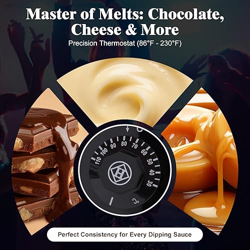 Miniatura 3 de Fuente de chocolate comercial de 5 niveles, 230 W, 7 libras, gran capacidad, acero inoxidable, torre de fondue de chocolate caliente, máquina para