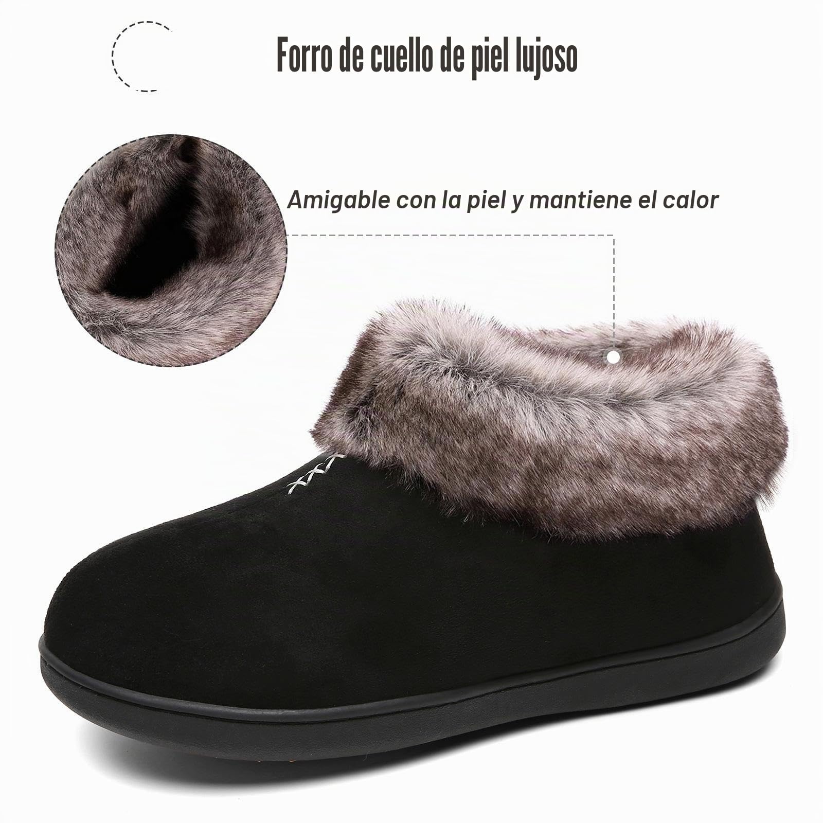 Mishansha Zapatillas Casa Mujer Invierno Calientes Forro Pantuflas Espuma con Memoria Gr.36-43