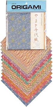 Aitoh Craft Chiyogami Origami Paper, 5.875 by 5.875-Inch, 48 Sheets