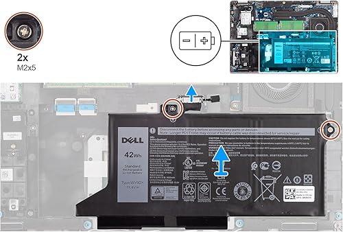 Miniatura 2 de DELL WY9DX 11.4V 42Wh para Dell Latitude 5420, Latitude 5520, Precision 3560 Series Laptop PN RJ40G WY9DX 0WK3F1 WK3F1 0M3KCN M3KCN 01K2CF 1K2CF
