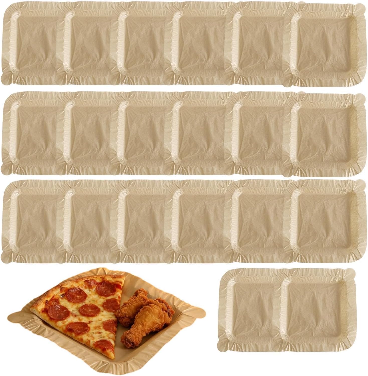 Air Fryer Parchment Paper Set, 20 Pieces Non Stick Leakproof Baking Liner System, Air Fryer Basket Paper Insert Kit, Heat Resistant Oil Proof Cooking Tray Sheets, Small Size For Use,