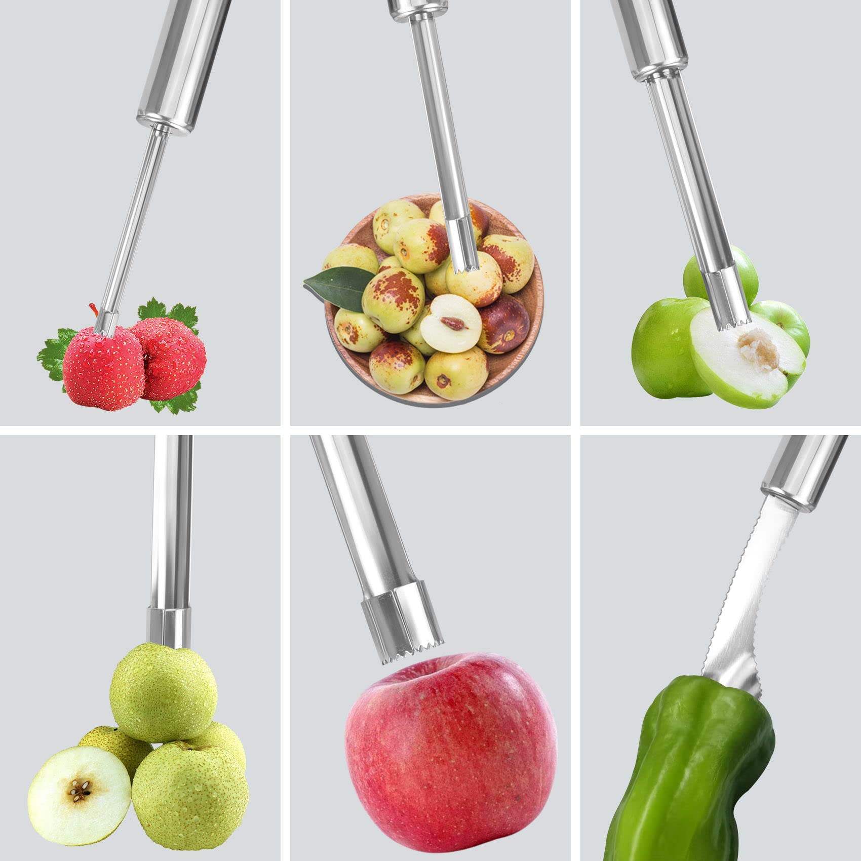 Fruit Core Remover Stainless Steel Longan Corer Meat Digger