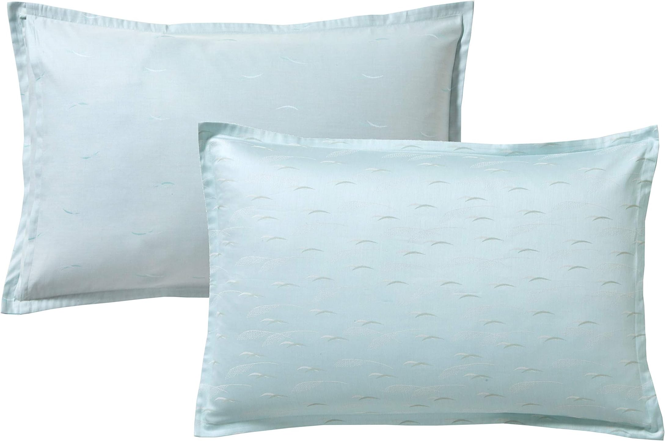 Blanc des Vosges Riziere Opal Pillowcase 50 x 75 cm - 100% Cotton Percale 80 Threads/cm2