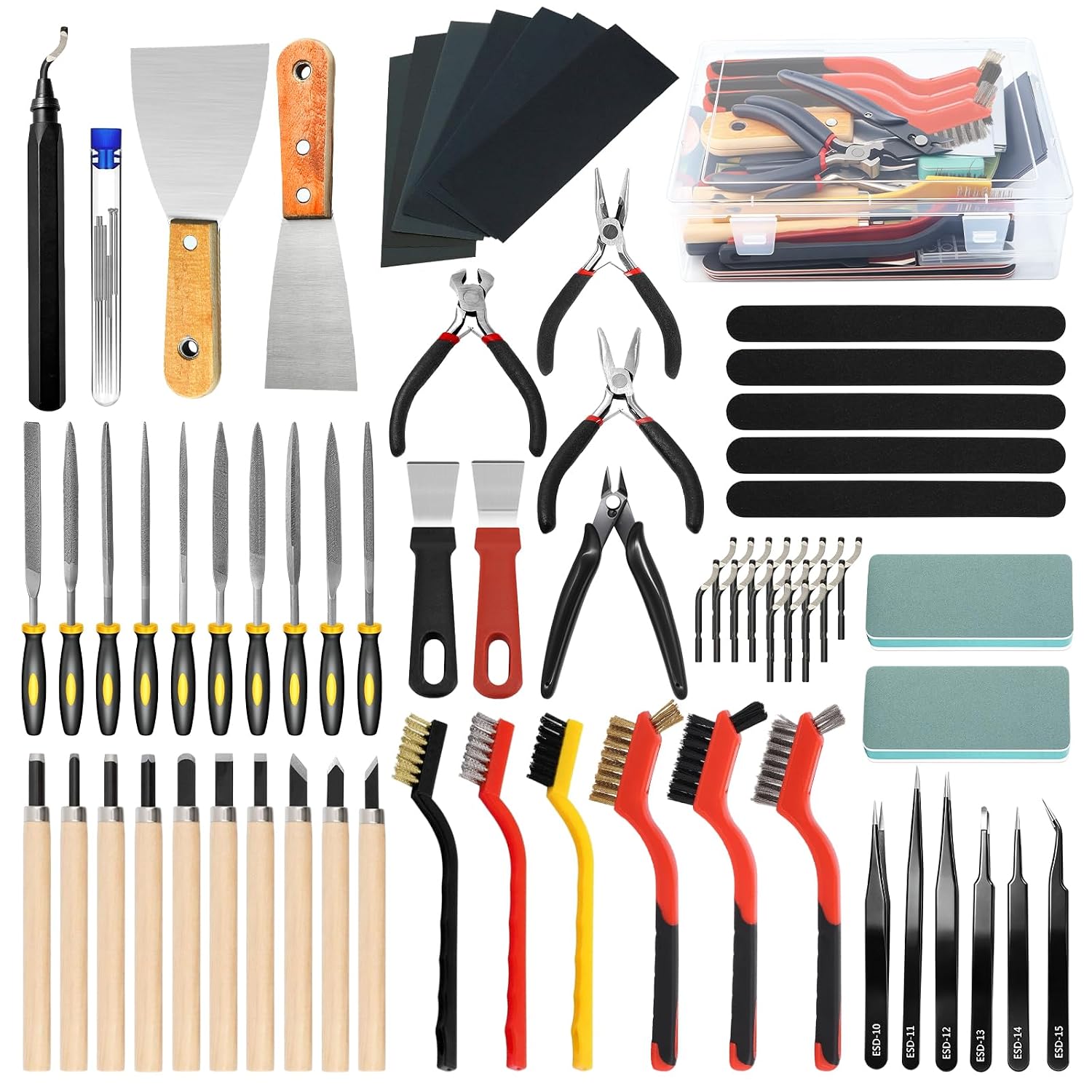 AOBOPLE 96 Pcs 3D Printer Tool Kit with Deburring Tool for FDM/SLA Printers