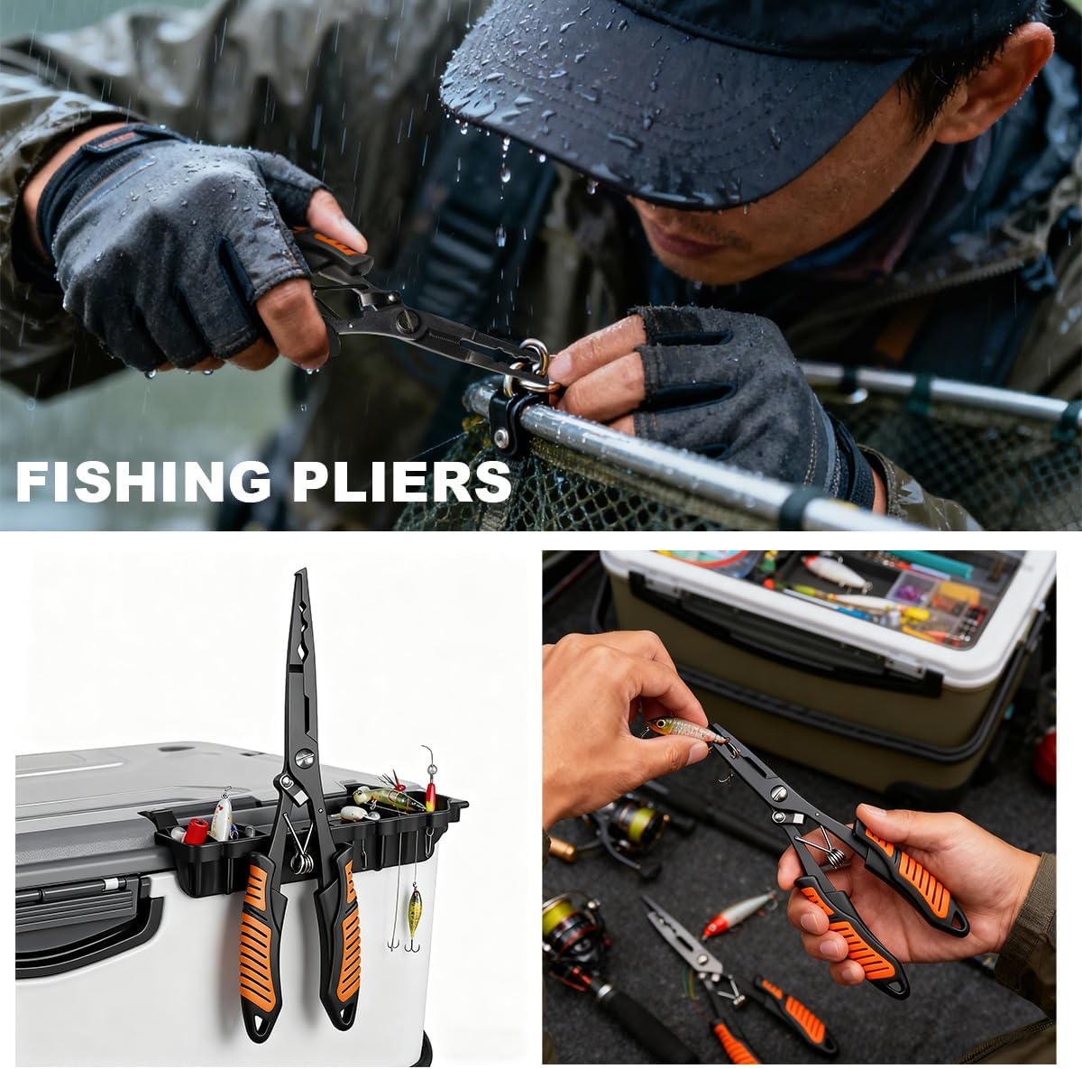 Fillet Knife Set for Beginner, Fishing Pliers Precisely, Fish Measuring Tape, Non Slip Grip Fishing Knife, Saltwater Fishing Accessories, Great Value Fishing Tackle - Image 3