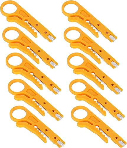 Mini pelacables, 10 unidades de pelacables de red, para cables de líneas de datos CAT‑5, CAT‑5e y CAT‑6 con un diámetro de 0.197-0.244 in