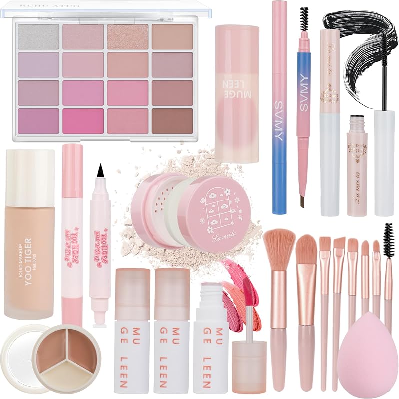 Makeup Set All in One Makeup Kit for Women and Teens Makeup Sets for Women Full Kit Makeup kits for teens Makeup Gift Set for Girls (Pink Makeup set)