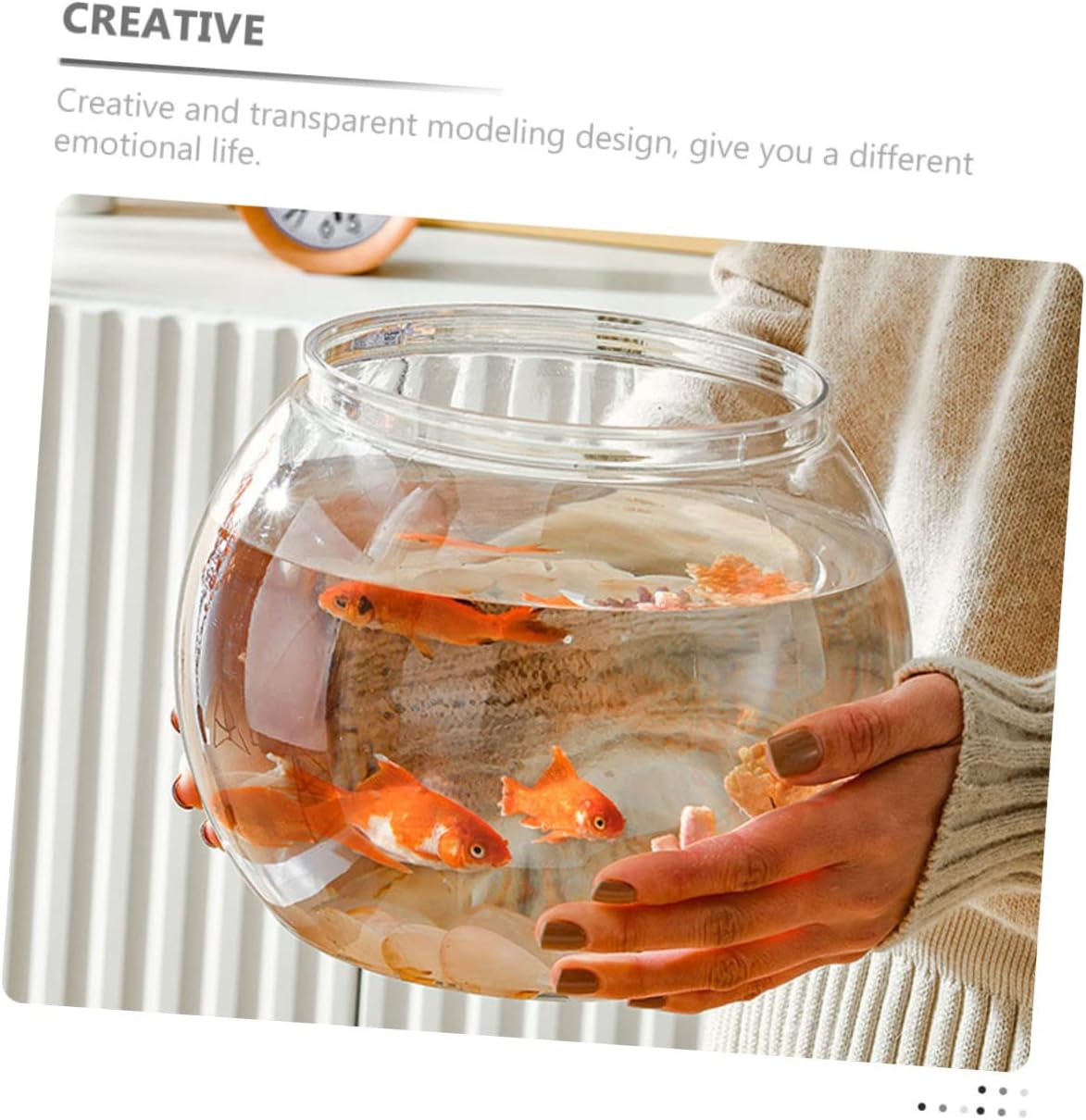 Didiseaon 4pcs Fish Bowl for Desk Unbreakable Fish Tank Ornament Aquarium Decor for Home -catching Versatile Desktop Decoration