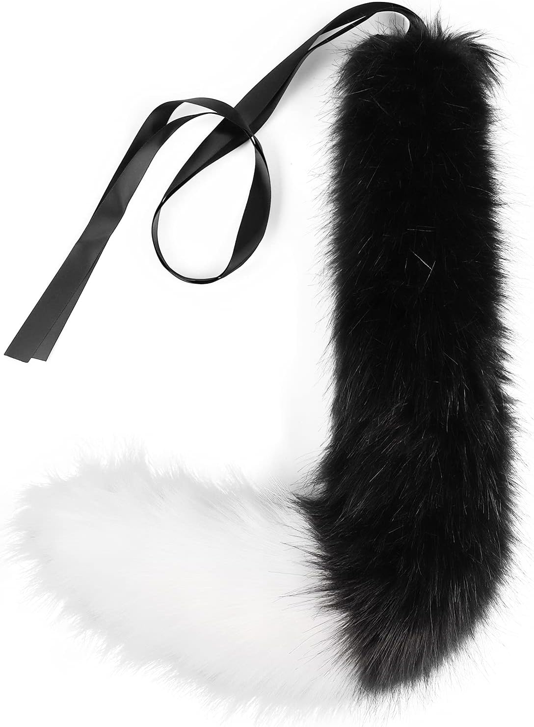 Handmade Fox Wolf Ears Headband and Faux Fur Tail for Halloween Party Costume Accessories - Image 5