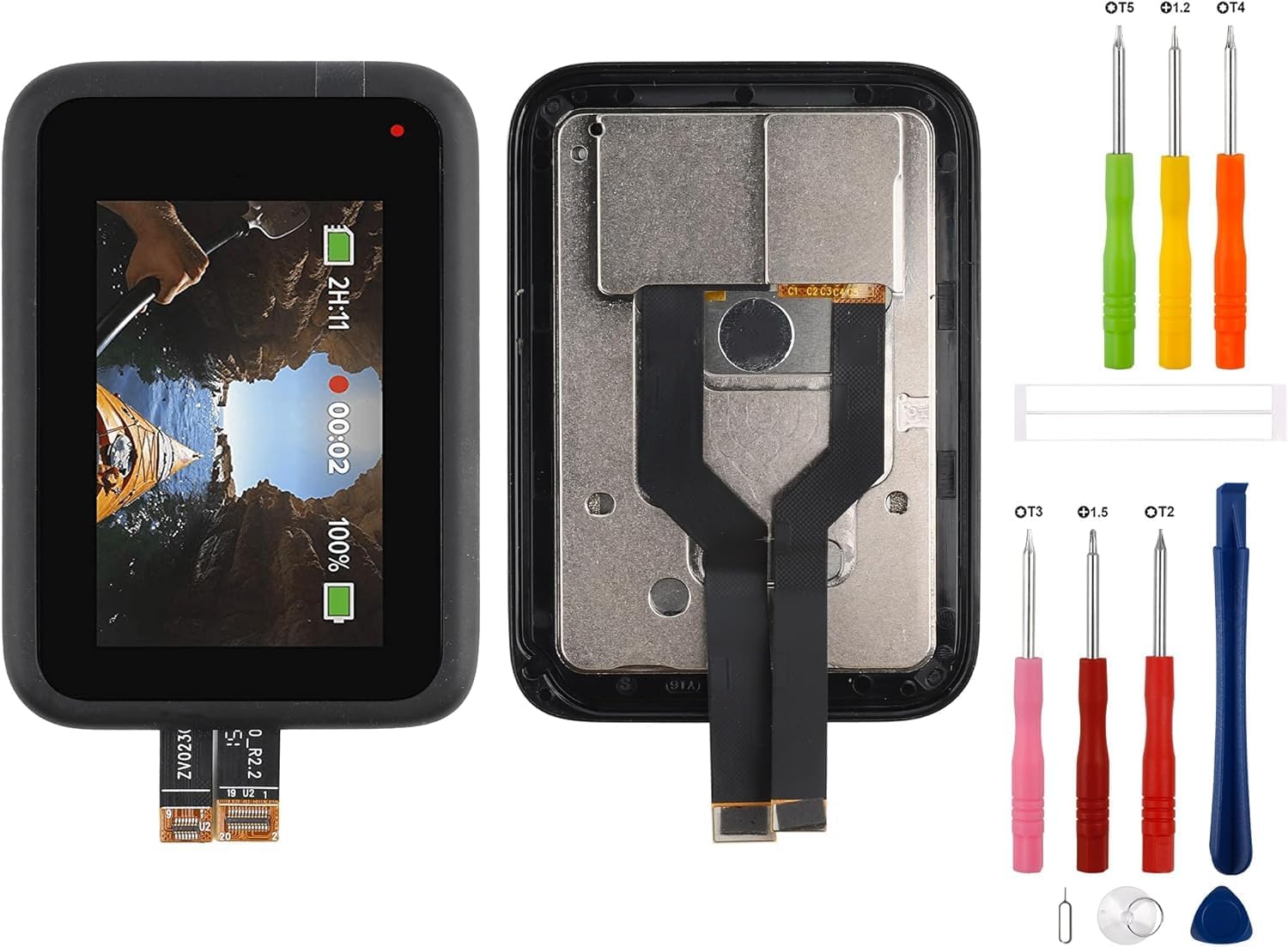 LCD Display Compatible with GoPro Hero 9/10/11/12/13 LCD Display Touchscreen Digitizer Assembly with Repair Toolkit