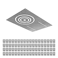 Vista 20 de ASD Placa de montaje para construcción nueva de 13 pulgadas con orificio redondo asimétrico - Soporte de luz tipo oblea de acero plano de 3/4/6