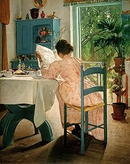 WALLKiART Abstract Painting Posters Art Prints Canvas Painting Artwork At Breakfast by Laurits Andersen Ring Prints on Canvas for Home Decor 60x90cm