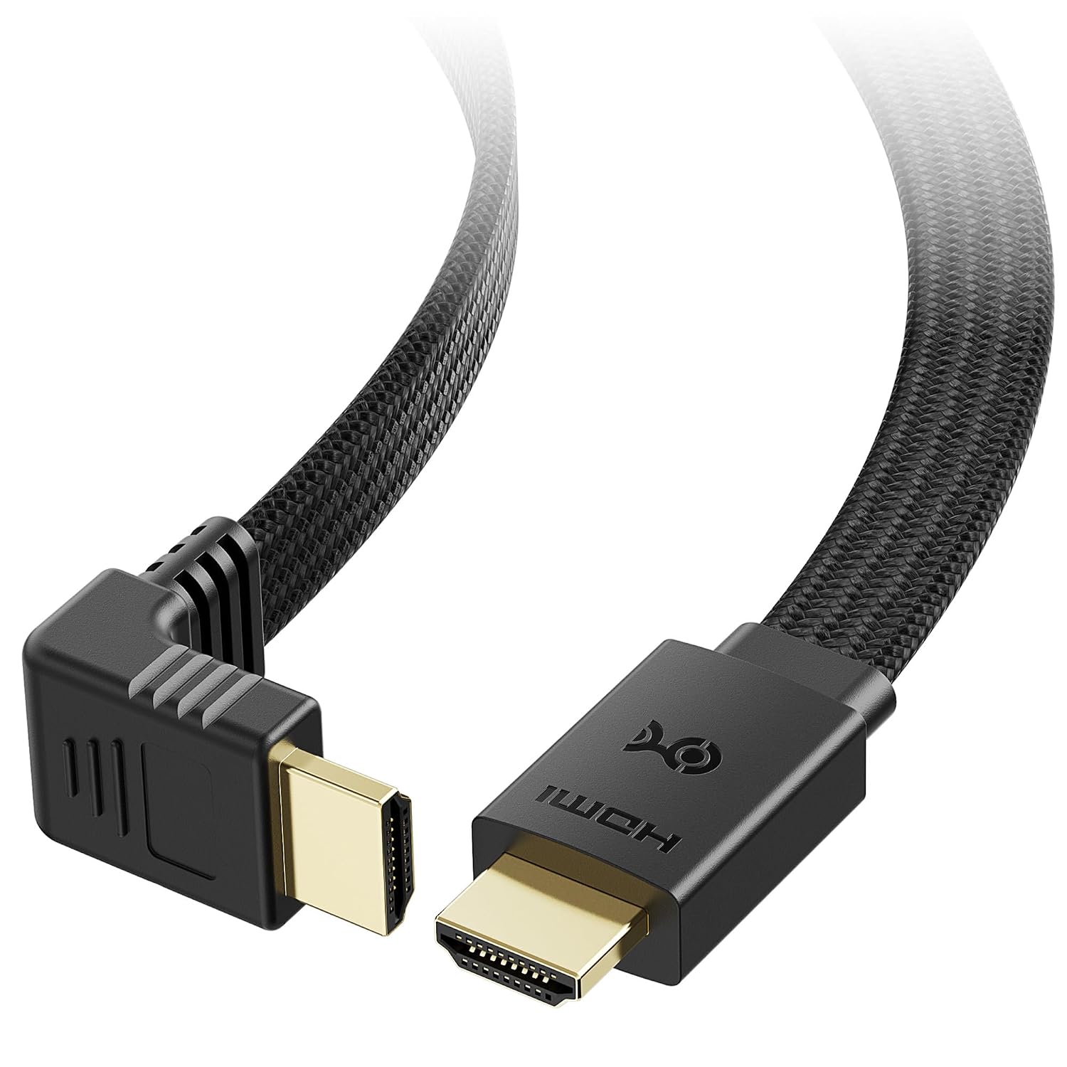 Cable Matters 8K HDMI 2.1 Right Angle Cable 10ft, 48Gbps, Flat Design