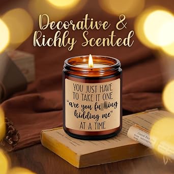 LEADO Candles, Boss Lady, Coworker Gifts for Women, Men - Cool Ideas, Funny Mothers Day Gifts for Coworkers, Best Friend, Mom, Employee - Sarcastic, Work, Birthday Ideas for Boss, Female, Male, Woman