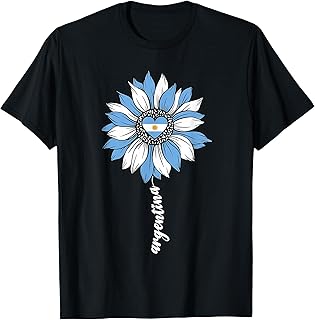 Argentina Sunflower Argentinian Girl for Women Girls Flag T-Shirt