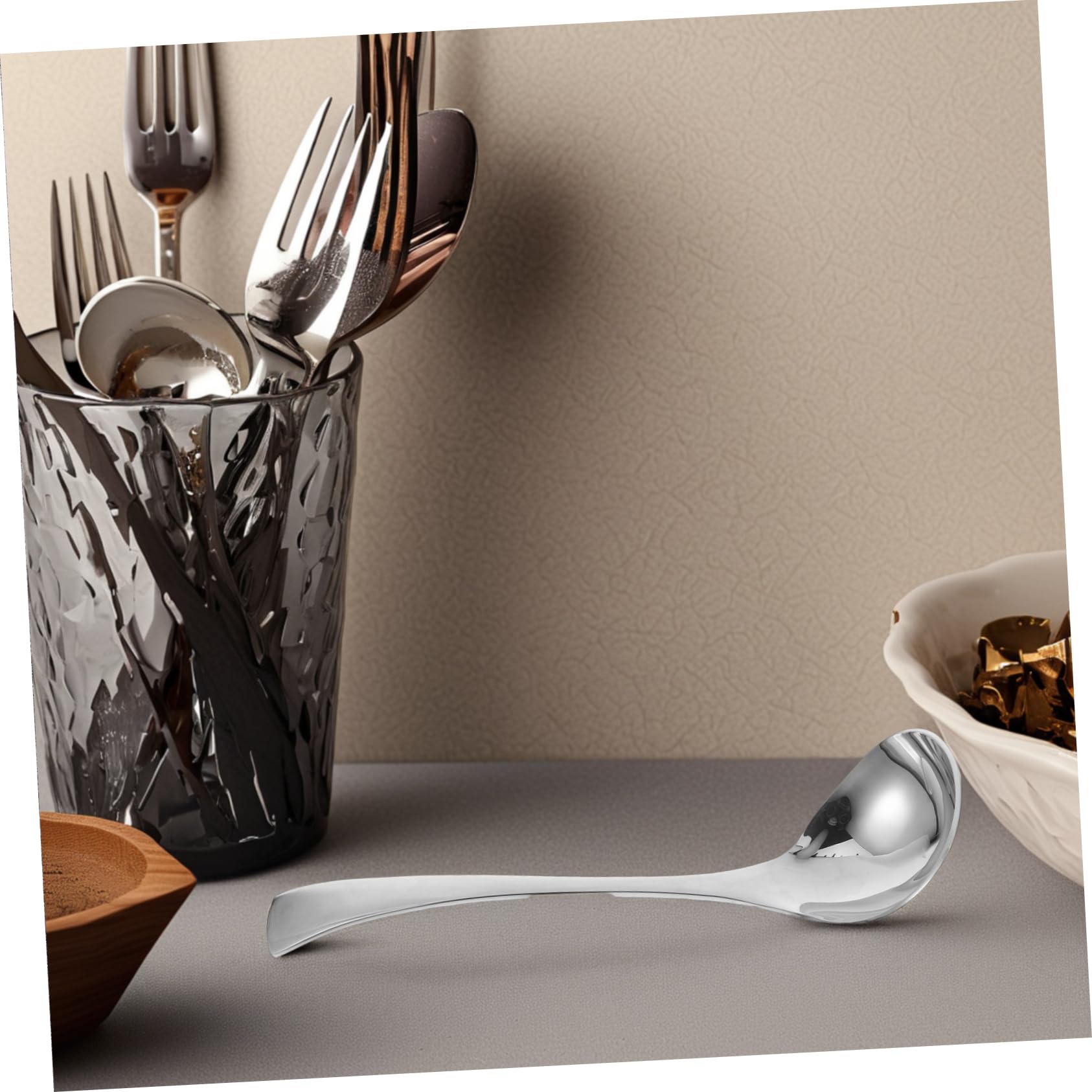 2stücke Soßenkellen Mit Langem Griff Servierkellen Für Dressings Und Soße Zum Servieren Von Suppen Und Saucen Küche Restaurant Schöpfkellen Für Kochen Und Eis