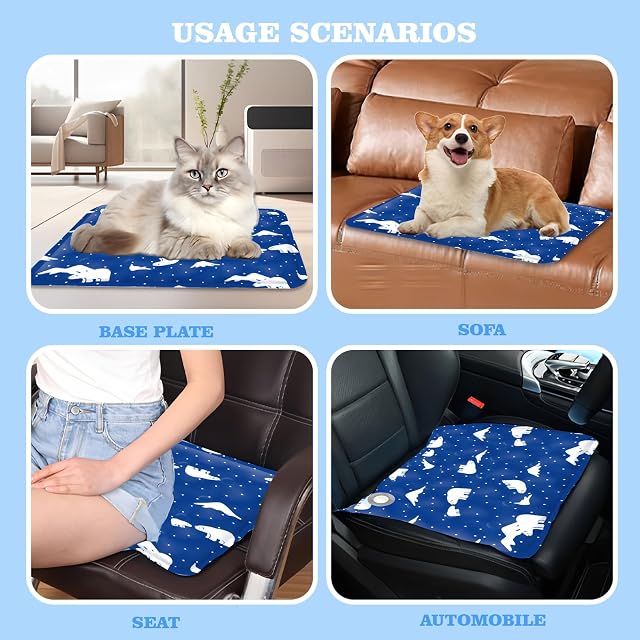 Foto 6 de 8 de Alfombra Refrescante para Perros Gatos,Mascotas Alfombrilla Autoenfriante,Cama Refrescante Perro Inyección…