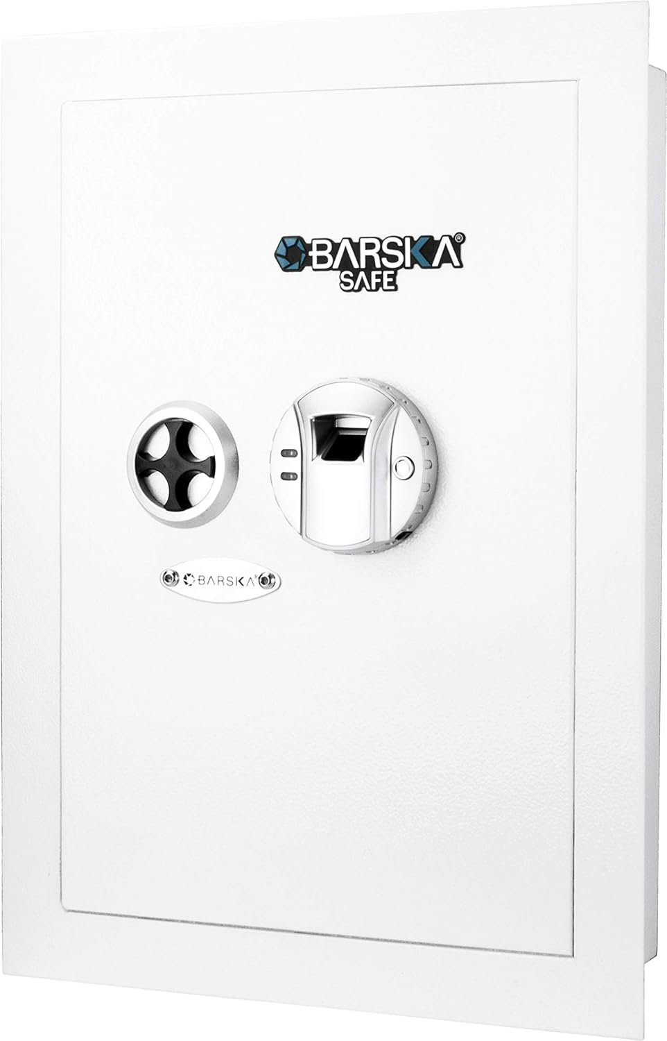 White Biometric Wall Safe