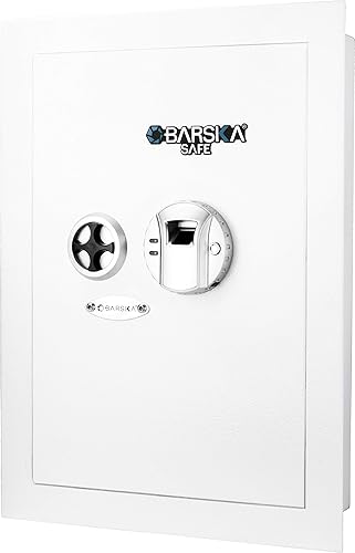 Barska Caja fuerte oculta biométrica de la pared de la seguridad de la huella dactilar 0,52 almacenamiento de pies
