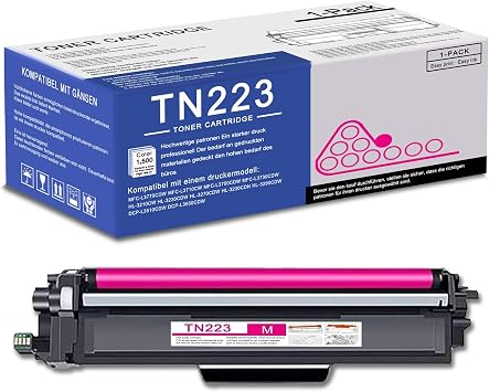 1 Pack TN223 Magenta Toner Cartridge High Yield Compatible TN-223 Replacement for Brother MFC-L3770CDW L3710CW L3750CDW HL-3210CW 3270CDW 3290CDW DCP-L3510CDW L3550CDW Printer