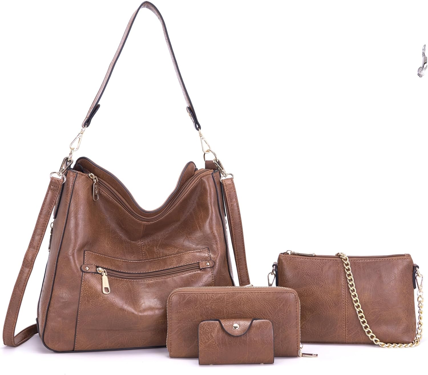 Large Crossbody Purses Set For Women Shoulder Tote Handbags Ladies Hobo Bags With Matching Wallet 4PCS