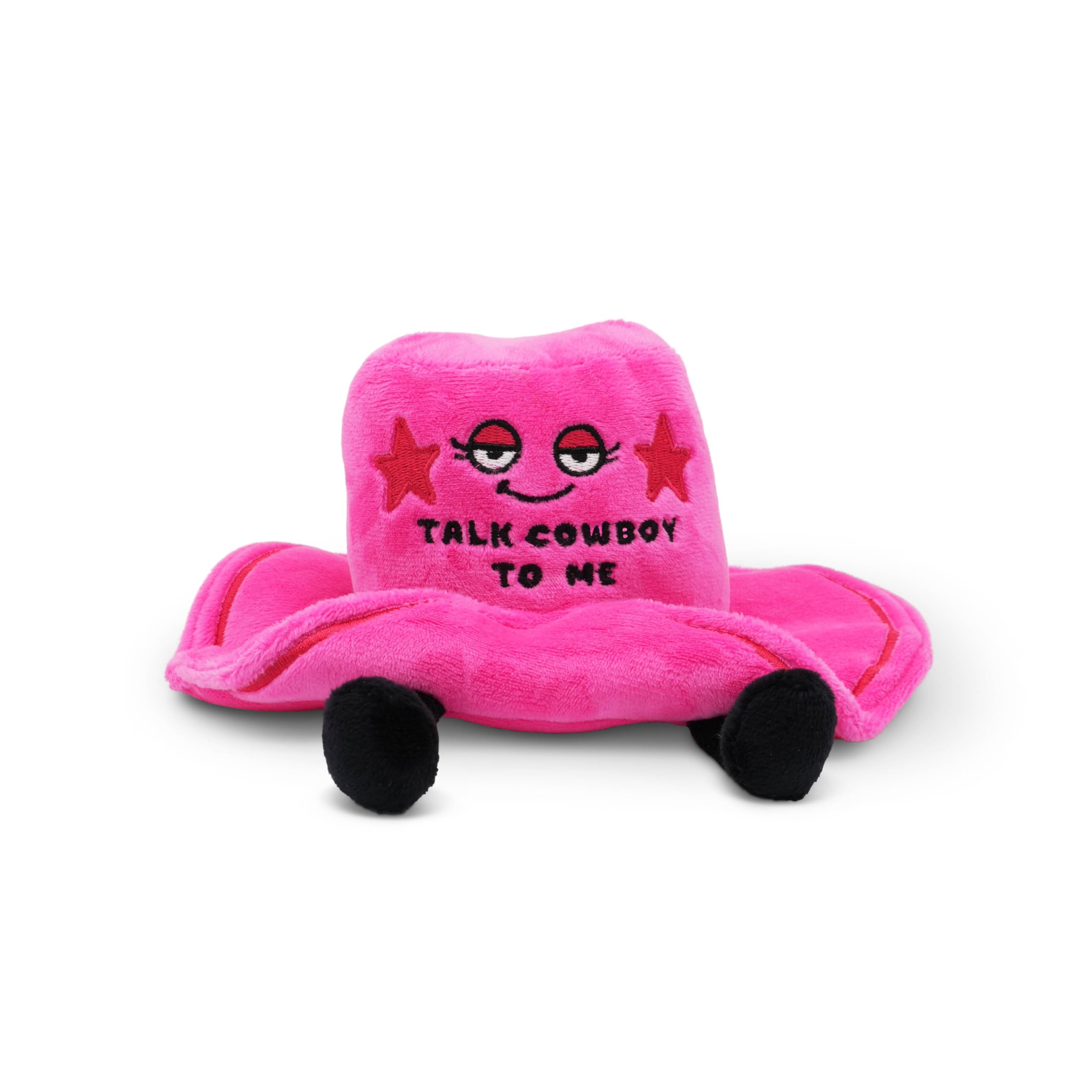 Punchkins Plush Cowboy Hat – “Talk Cowboy to Me” Funny Western Slogan Plush Toy, Soft 6″ Novelty Gag Gift &amp; Cute Desk Decor for Kids &amp; Adults