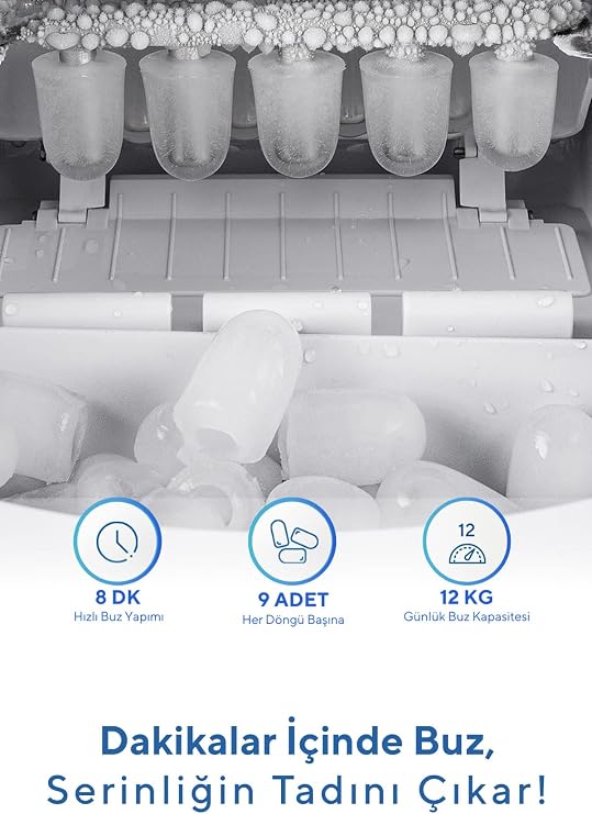 Kumtel Taşınabilir HIM-02 Otomatik Buz Makinesi