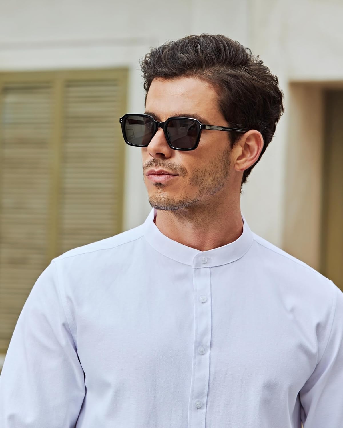 STGATN Retro Square Polarized Sunglasses for Men, UV400 Protection Sun Glasses, Trend Acetate Frame Shades - Image 3