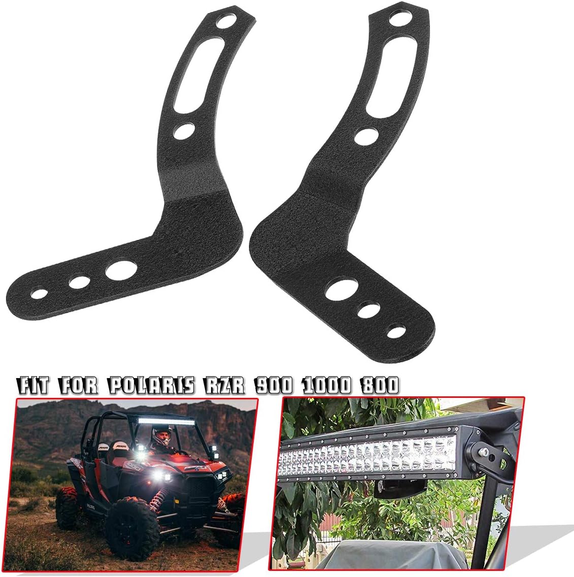 Chelhead 2 Pack 30 32 INCH Led Light Bar Upper Roof Mount Brackets for UTV Polaris RZR 900 1000 800
