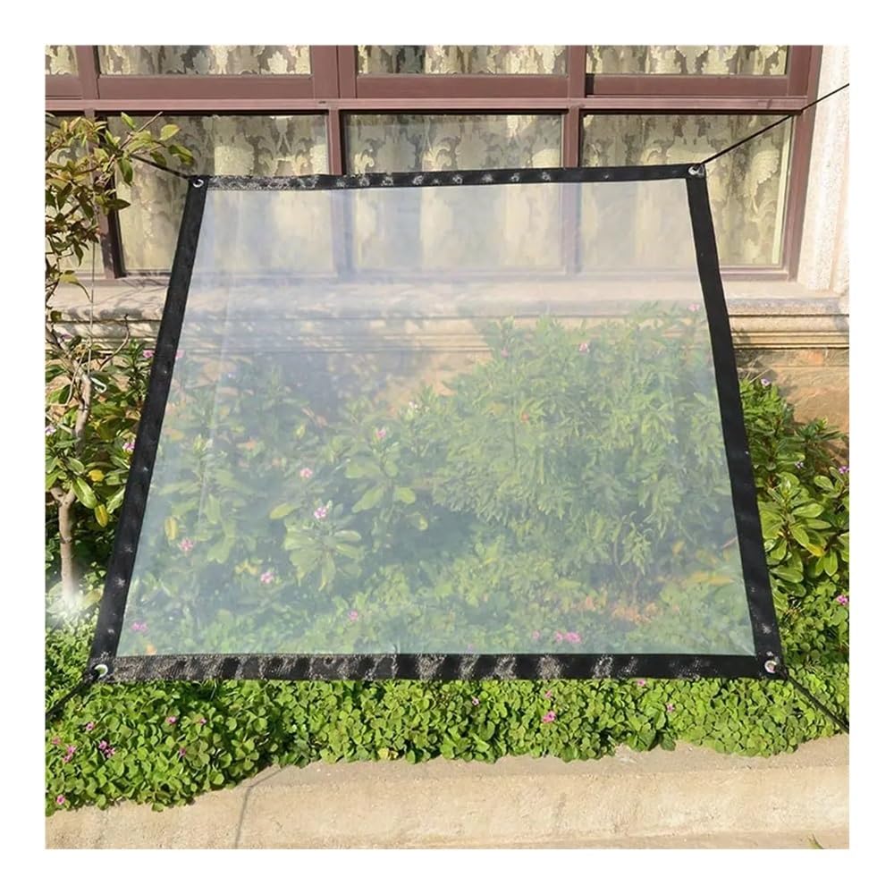 0,1 mm plastikowa folia PE, przezroczysta, odporna na deszcz, plandeka, ogród, balkon, szklarnia, sukulent, utrzymuje ciepło, wodoodporna tkanina (1 x 2 m)