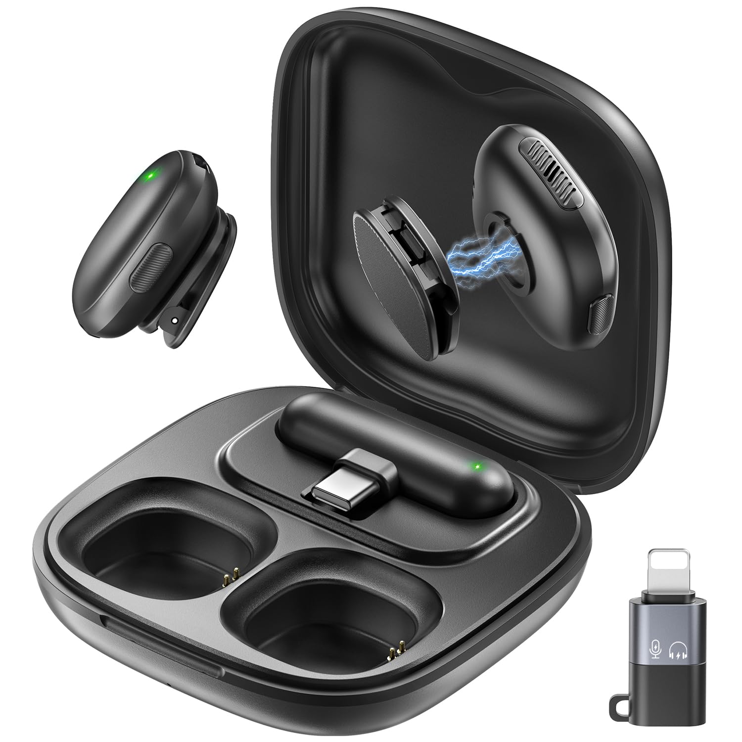 FULAIM X5M Wireless Lavalier Mikrofon Set – Mit Ladeetui, DSP Rauschunterdrückung, 18h Akku Für Smartphone & Kamera FULAIM X5M Wireless Lavalier Mikrofon Set – Mit Ladeetui, DSP Rauschunterdrückung, 18h Akku Für Smartphone & Kamera