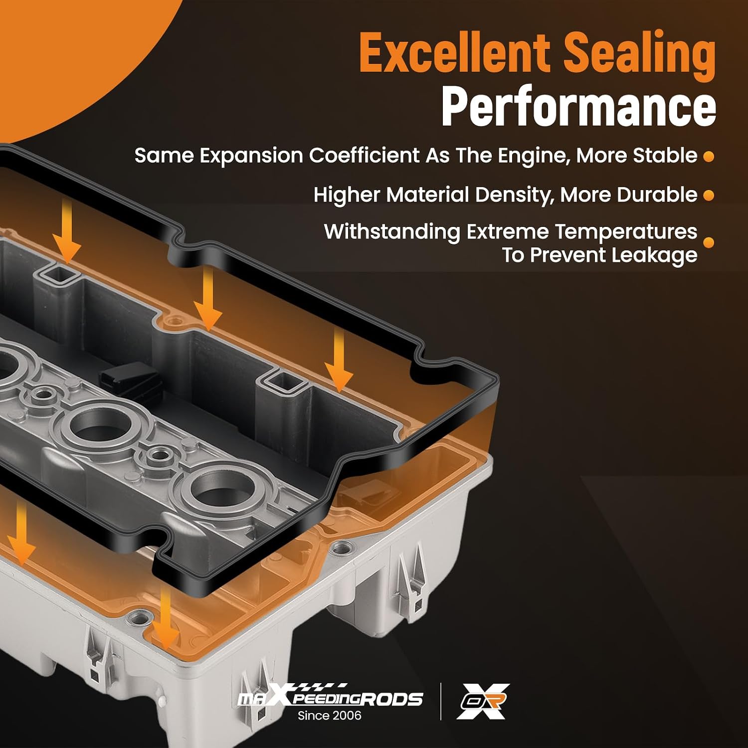 maXpeedingrods Aluminum Engine Valve Cover for Chevrolet Cruze 2011-2016, for Sonic 2012-2018, for Trax 2013-2020, for Aveo 2009-2011, for Saturn Astra 2008-2009 L4 55564395