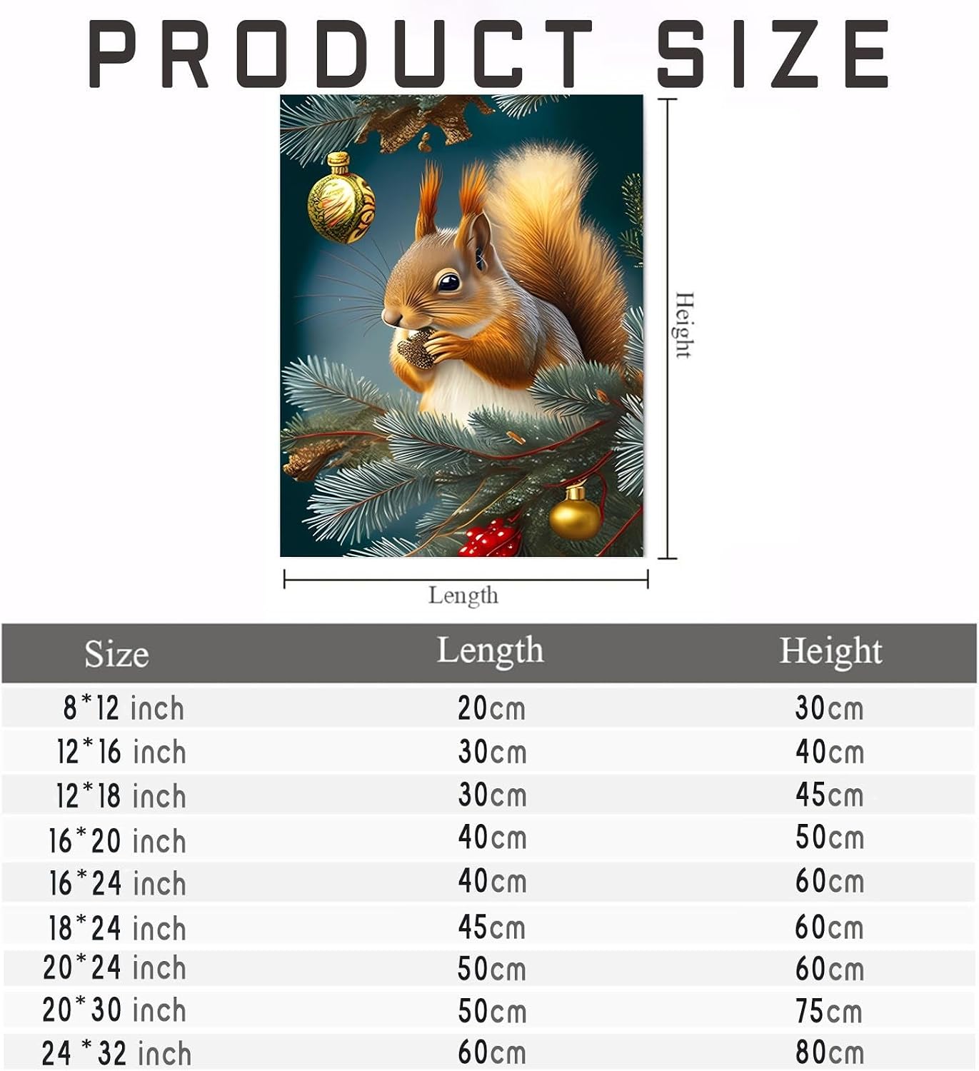 Worihut 5D Diamond Painting Kits for Adults, Squirrel DIY Full Drill Embroidery Cross Stitch Paintings Pictures Arts Wall Decor Painting Dots Kits 20x24 Inch