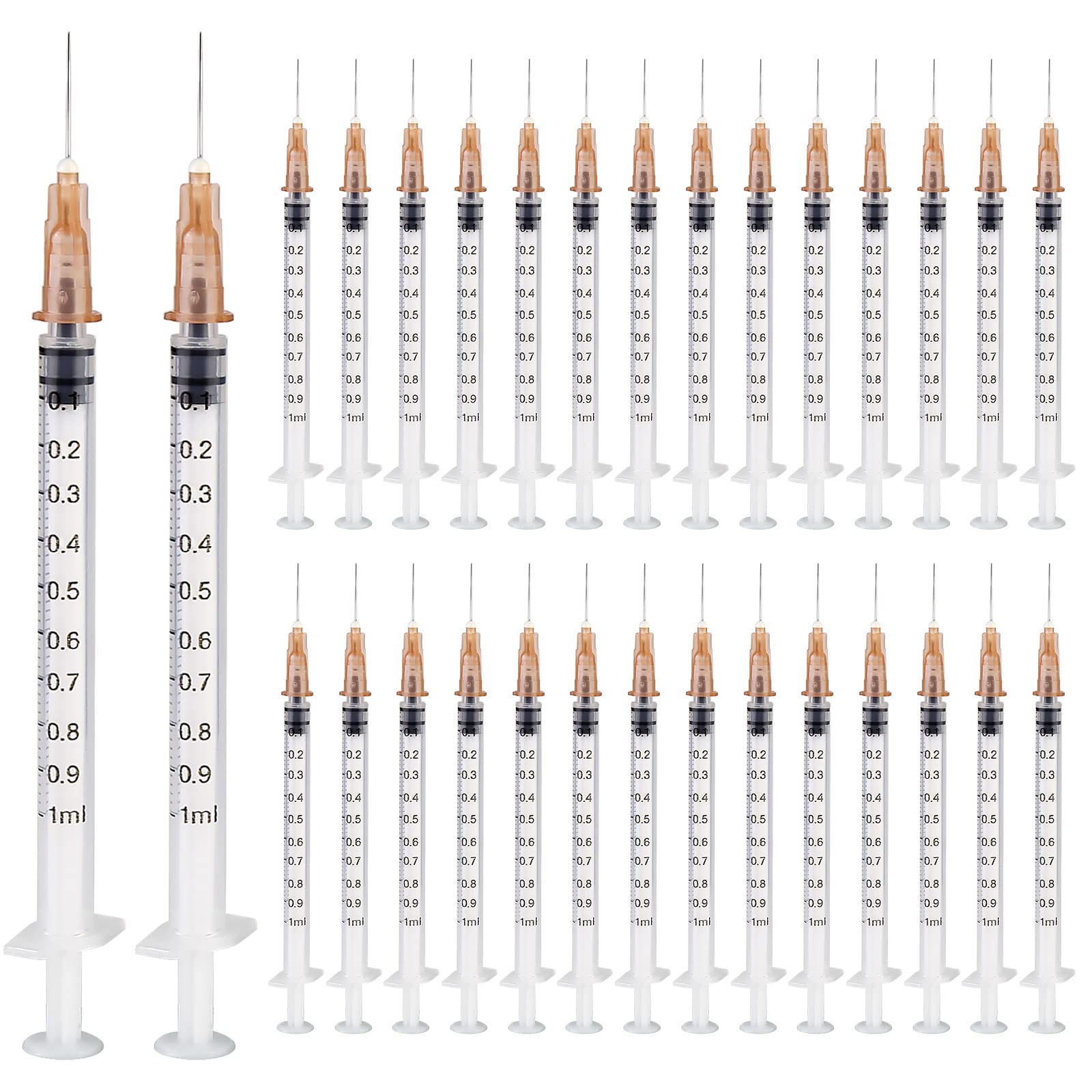 50 Stück Spritze 1 ml, Vegena 1 ml Spritzen Set Plastiktube spritzen Einwegspritzen Klein Dosierspritze Liquid Spritze Unabhängige Siegel Verpackung Einmalspritzen