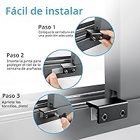 Vista 6 de ZRFCXE Cerraduras para Ventanas, Paquete de 4 Cerraduras de Ventana Corrediza con Llave para Ventanas Corredizas Verticales y Horizontales Puertas