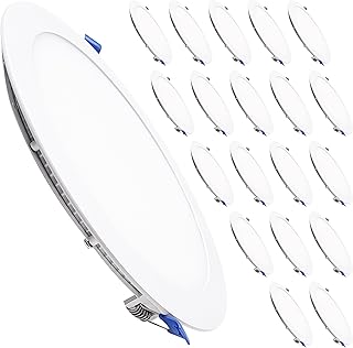 LED ATOMANT Pack 20x Downlight LED Panel Extraplano Redondo 225mm 20W, CCT (Selector de Color Blanco Calido, Neutro y Frio), Corte 205mm, 1800 lumenes, Driver incluido