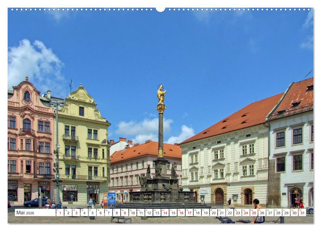 Visit Pilsen & Klatovy - Dos ciudades bohemias - Un día festivo perfecto (calendario de pared 2026 DIN A2 horizontal), calendario mensual CALVENDO