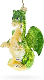 Flying Dragon Glass Christmas Ornament