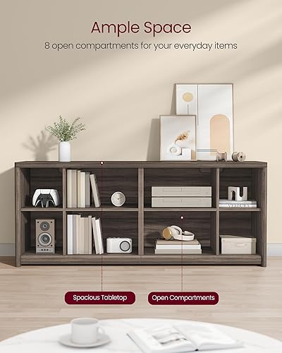 Miniatura 3 de VASAGLE Soporte de TV para televisores de hasta 65 pulgadas, centro de entretenimiento con estantes de almacenamiento, mesa consola de TV, fácil de