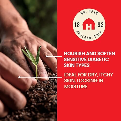 Vista 12 de Dr. Hess Hidratante facial para piel seca y sensible, lanolina nutritiva, fórmula de vitamina E y aceite de oliva, loción facial y corporal