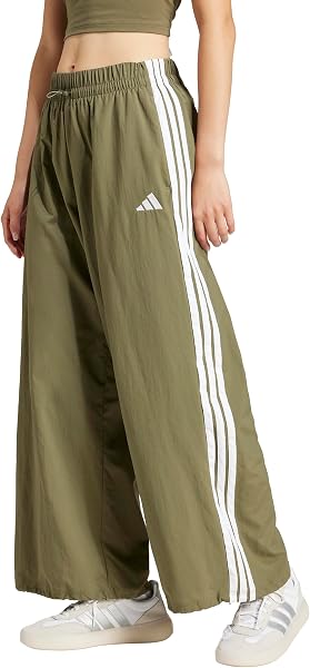 Adidas Donna Essentials 3-Stripes Lifestyle Woven Parachute Pants - 5